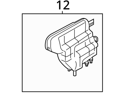 09-12 MW 5 6 7 SERIES EXPANSION TANK RADIATOR COOLANT OVERFLOW BOTTLE  7601948