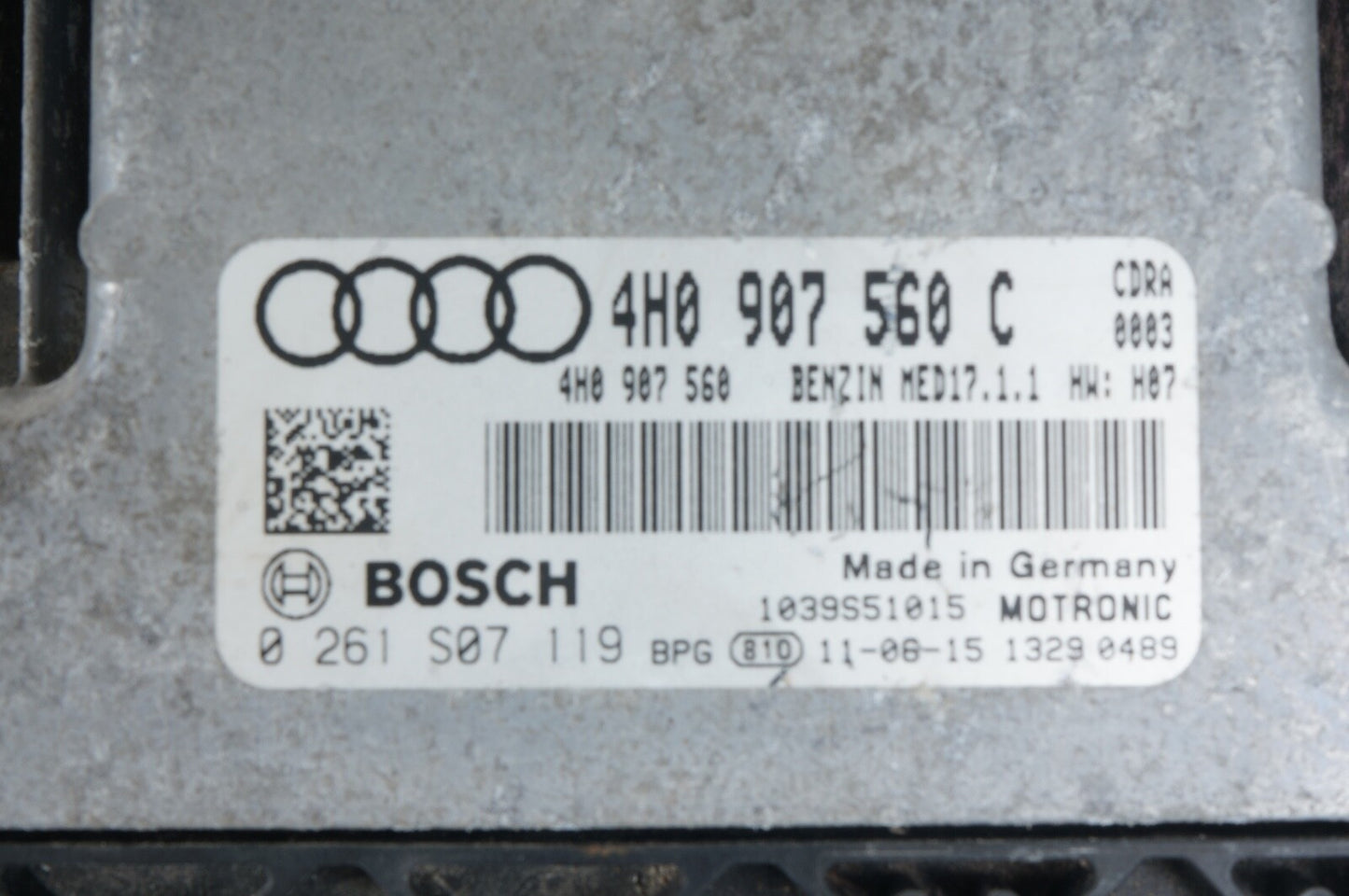 2012 AUDI A8 4.2L OEM ENGINE COMPUTER CONTROL MOUDLE ECU 4H0907560C 2011 2013