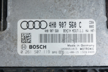 2012 AUDI A8 4.2L OEM ENGINE COMPUTER CONTROL MOUDLE ECU 4H0907560C 2011 2013