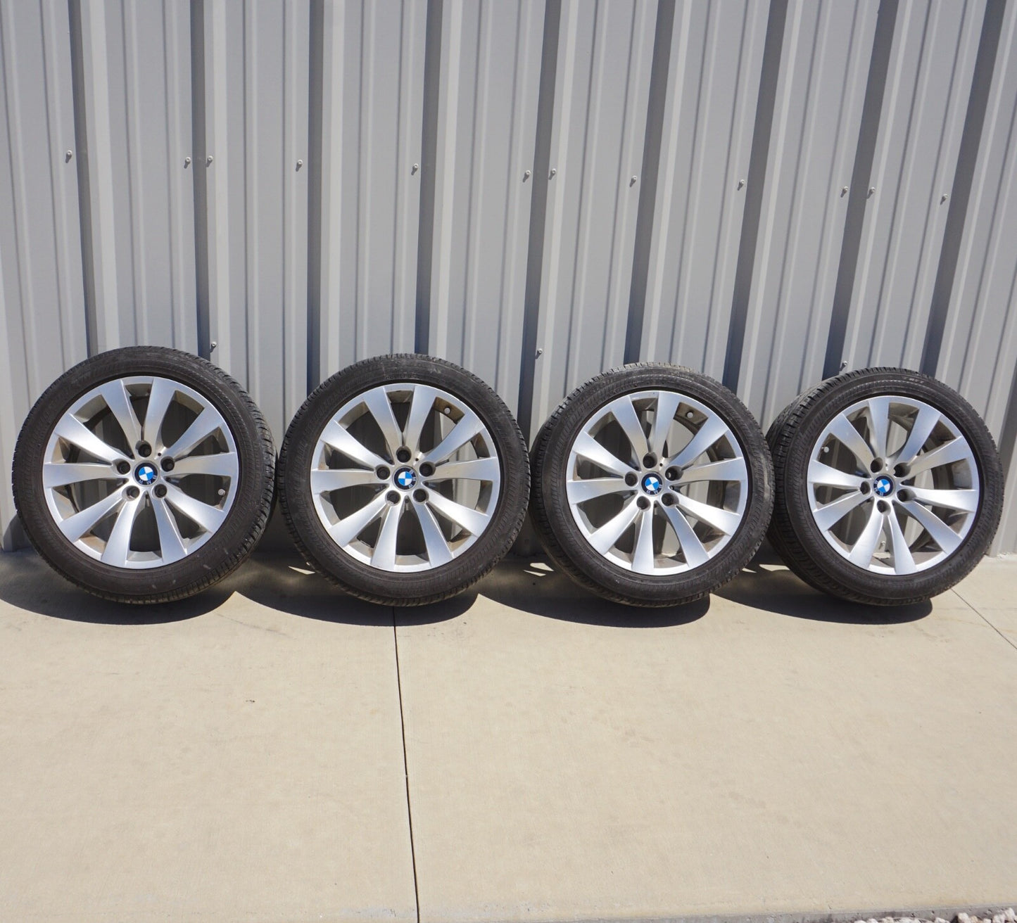 06-10 BMW 650i Wheels Wheel 18x8 Alloy 5 Double V Spoke Fits 599166 Set of 4
