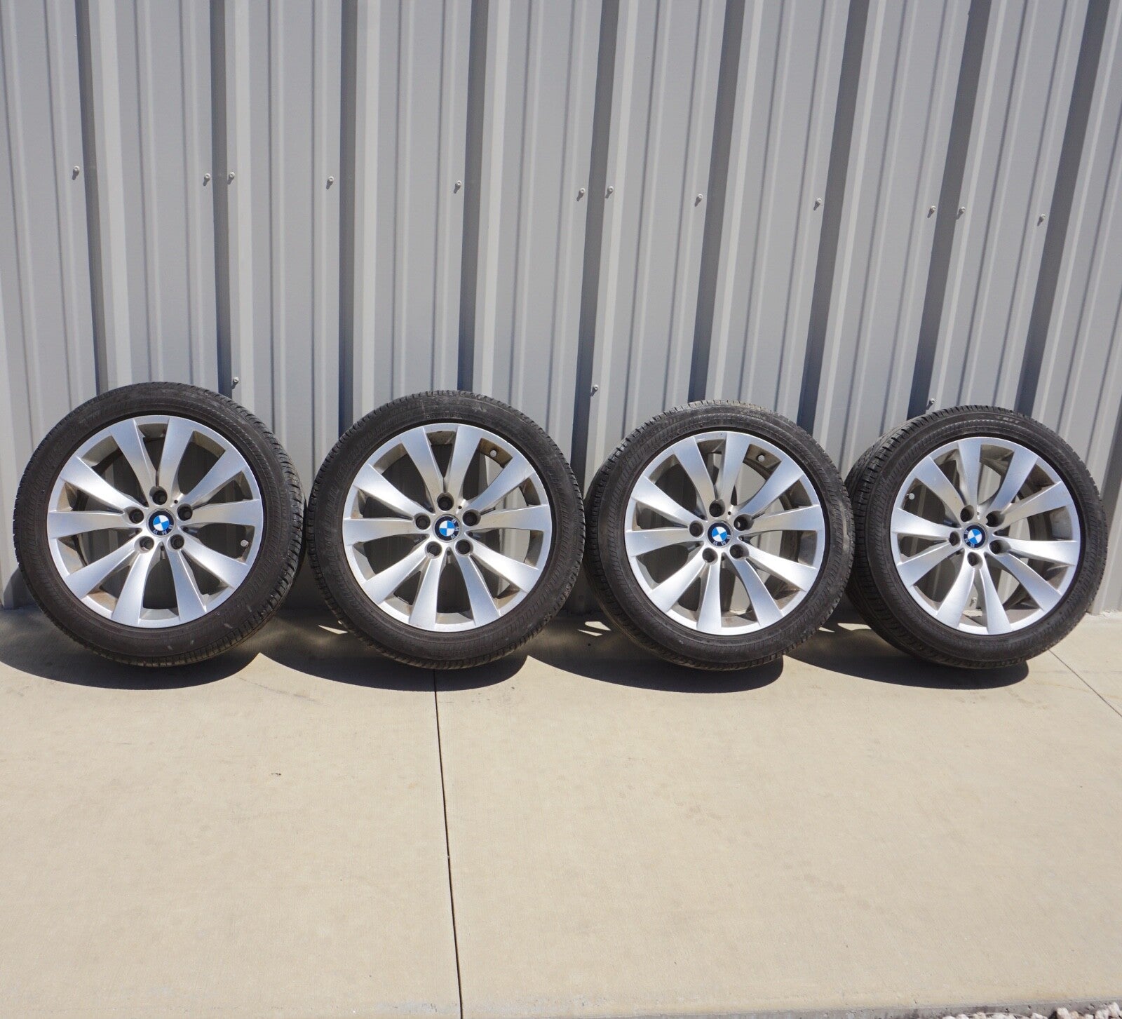 06-10 BMW 650i Wheels Wheel 18x8 Alloy 5 Double V Spoke Fits 599166 Set of 4
