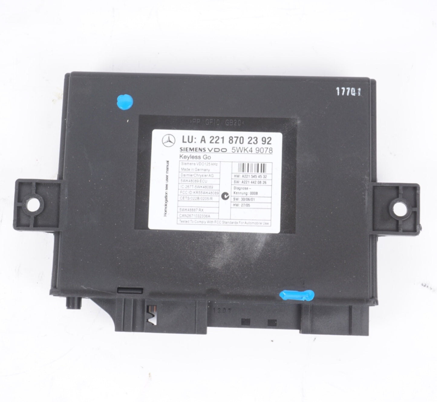 07-10 Mercedes W221 S65 AMG CL550 S400 Keyless Go Control Module 2218702392 OEM