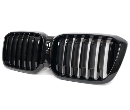 For 2021 - 2024 BMW IX3 X3 X4 G01 G02 G08 Gloss Black Front Kidney Grill Grille