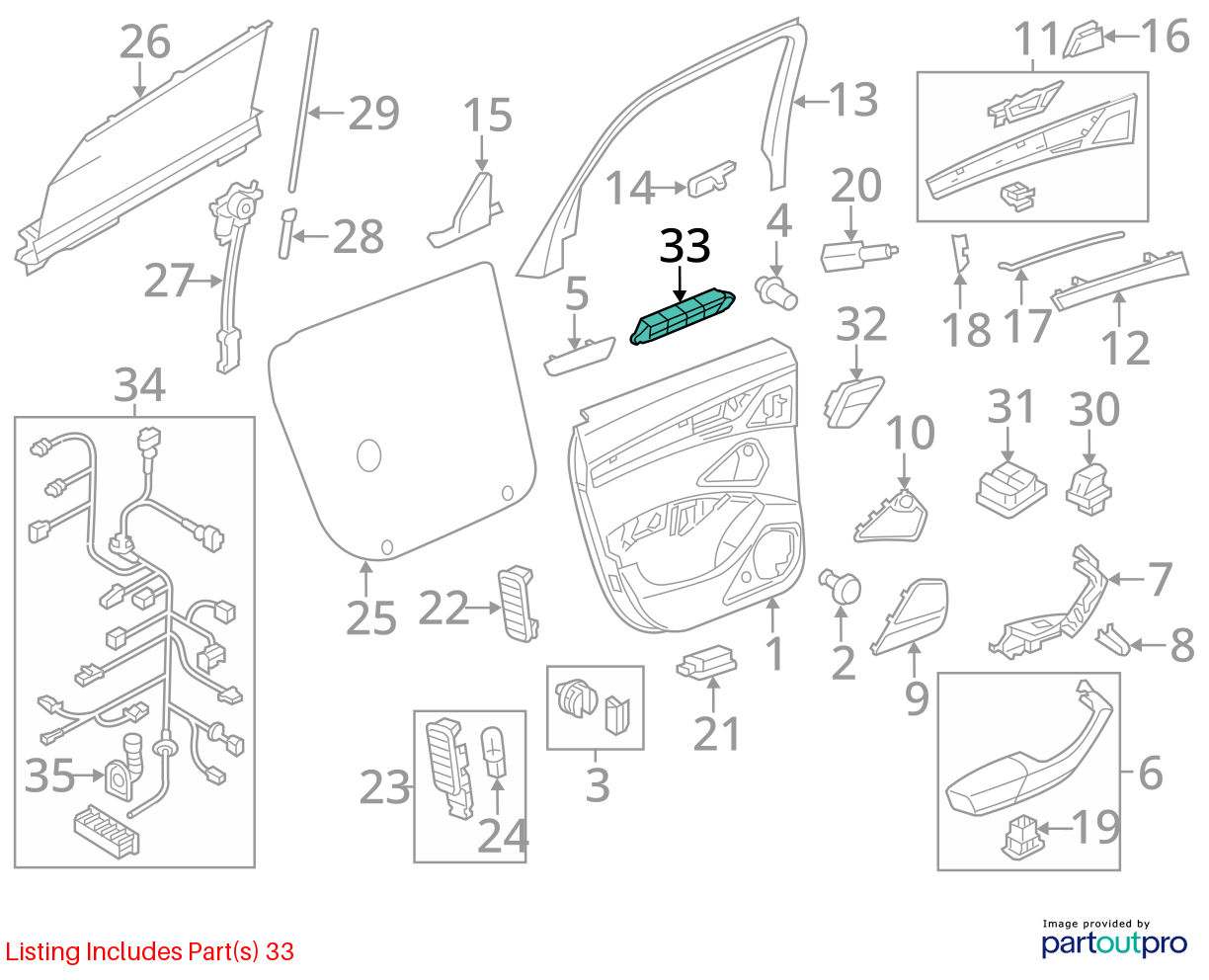 2011-2017 Audi D4 A8 A8L Rear Right Seat Memory Control Switch  OEM