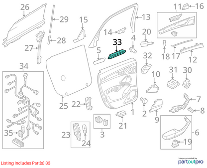 2011-2017 Audi D4 A8 A8L Rear Right Seat Memory Control Switch  OEM