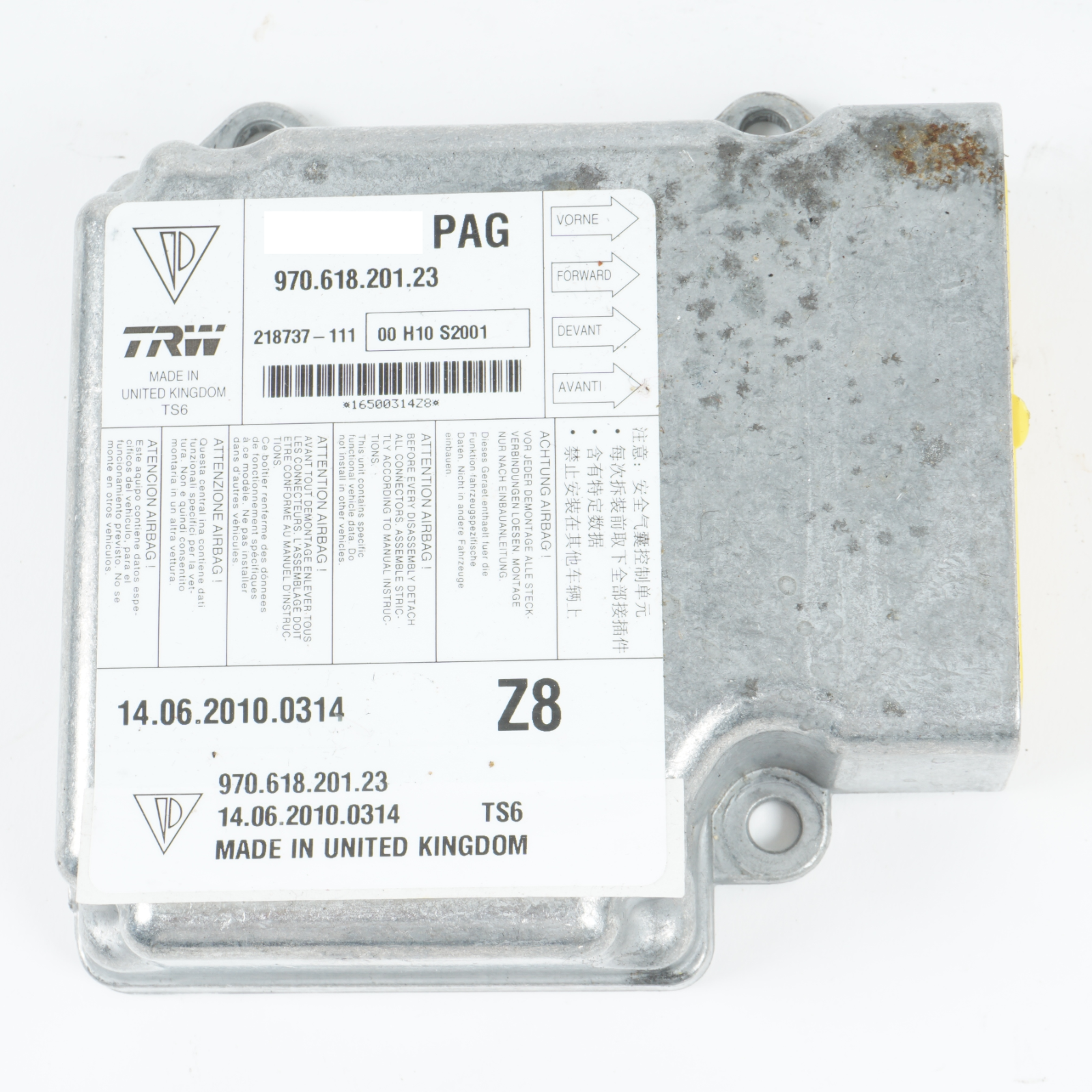 2010 - 2012 PORSCHE PANAMERA CONTROL MODULE COMPUTER 97061820123 OEM