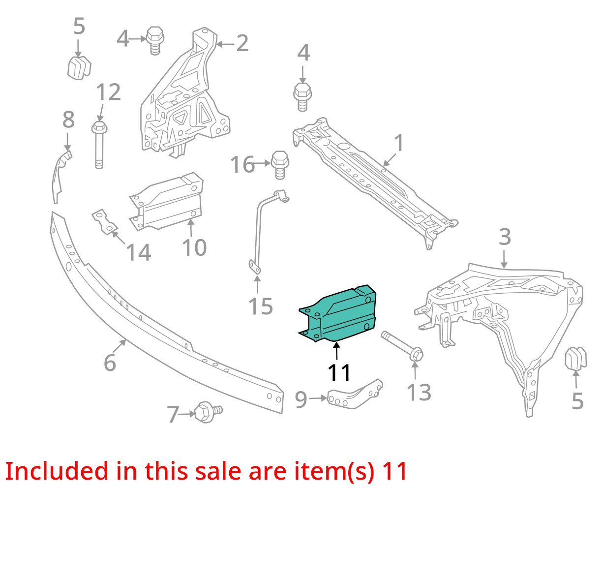 2012 - 2014 Mercedes C250 C300 C350 Front Reinforcement Bracket L&R