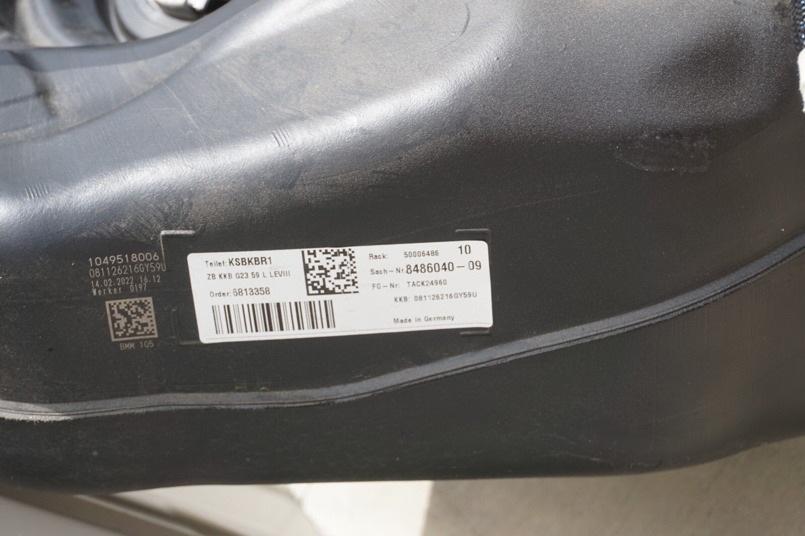 21 - 24 BMW 430I Convertible Fuel Tank & Filler Neck OEM