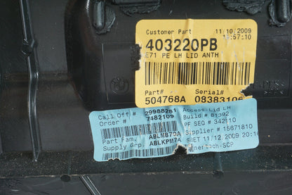 2008 - 2013 BMW X6 LEFT REAR TRUNK STORAGE COMPARTMENT LID COVER DOOR  OEM