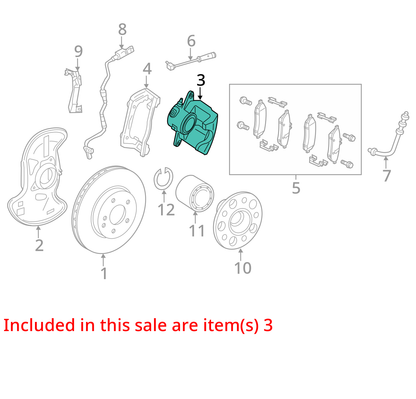 10-13 Mercedes W212 E350 Front Left Driver Side Brake Caliper OEM