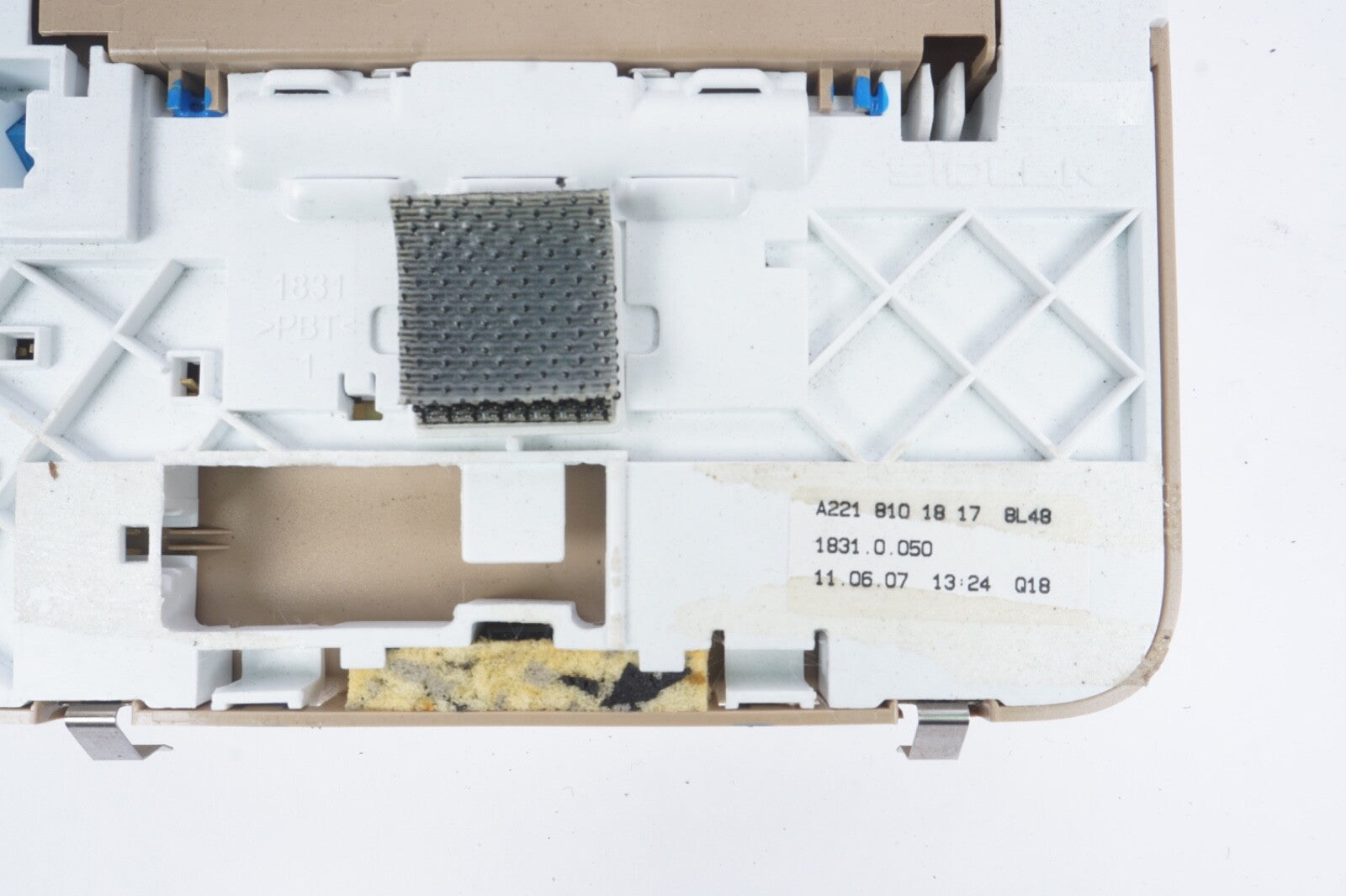 07-13 Mercedes W221 S400 S550 Rear Overhead Vanity Mirror Beige 2218101817 OEM