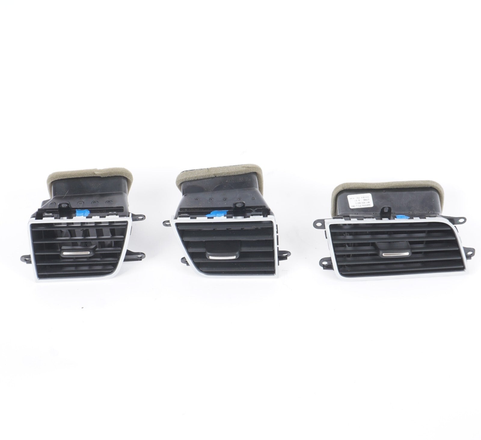 2012-2017 AUDI A8L A8 DASH AC HEATER AIR VENT SET OF 3 OEM