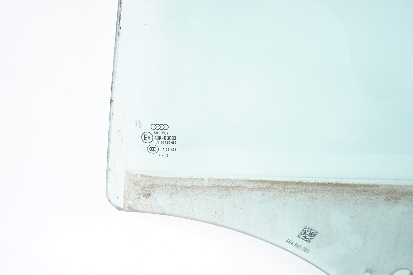 11-17 AUDI A8L WINDOW GLASS REAR LEFT DRIVER SIDE DOOR  OEM