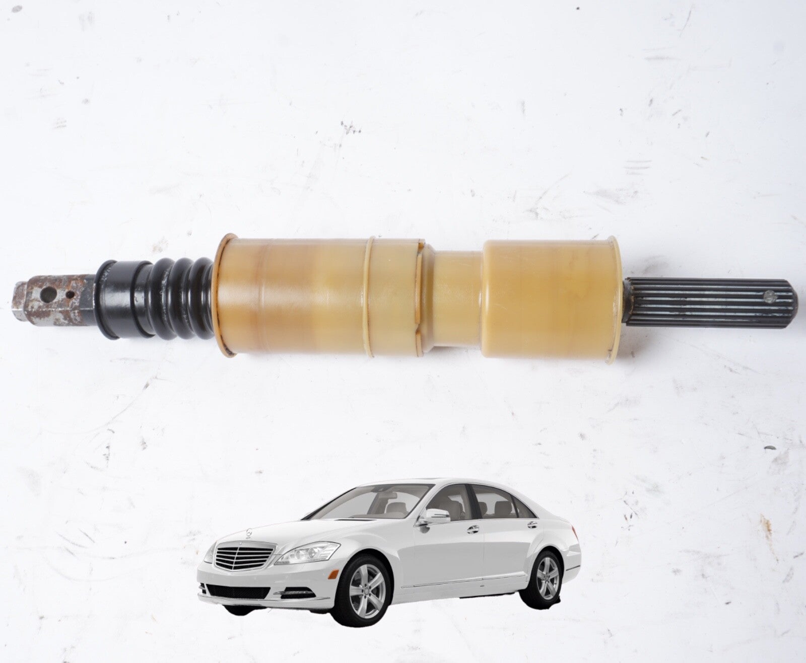 07-13 Mercedes S550 W221 INTERMEDIATE STEERING SHAFT W/ BOOT COVER 2214620296 OE