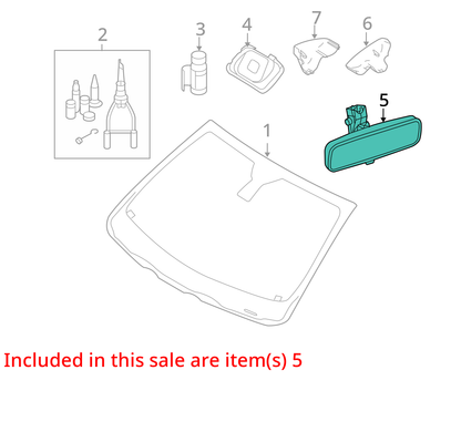 2004 - 2013 Volvo C30 C70 S40 V50 Rear View Mirror 015478 30762502 OEM