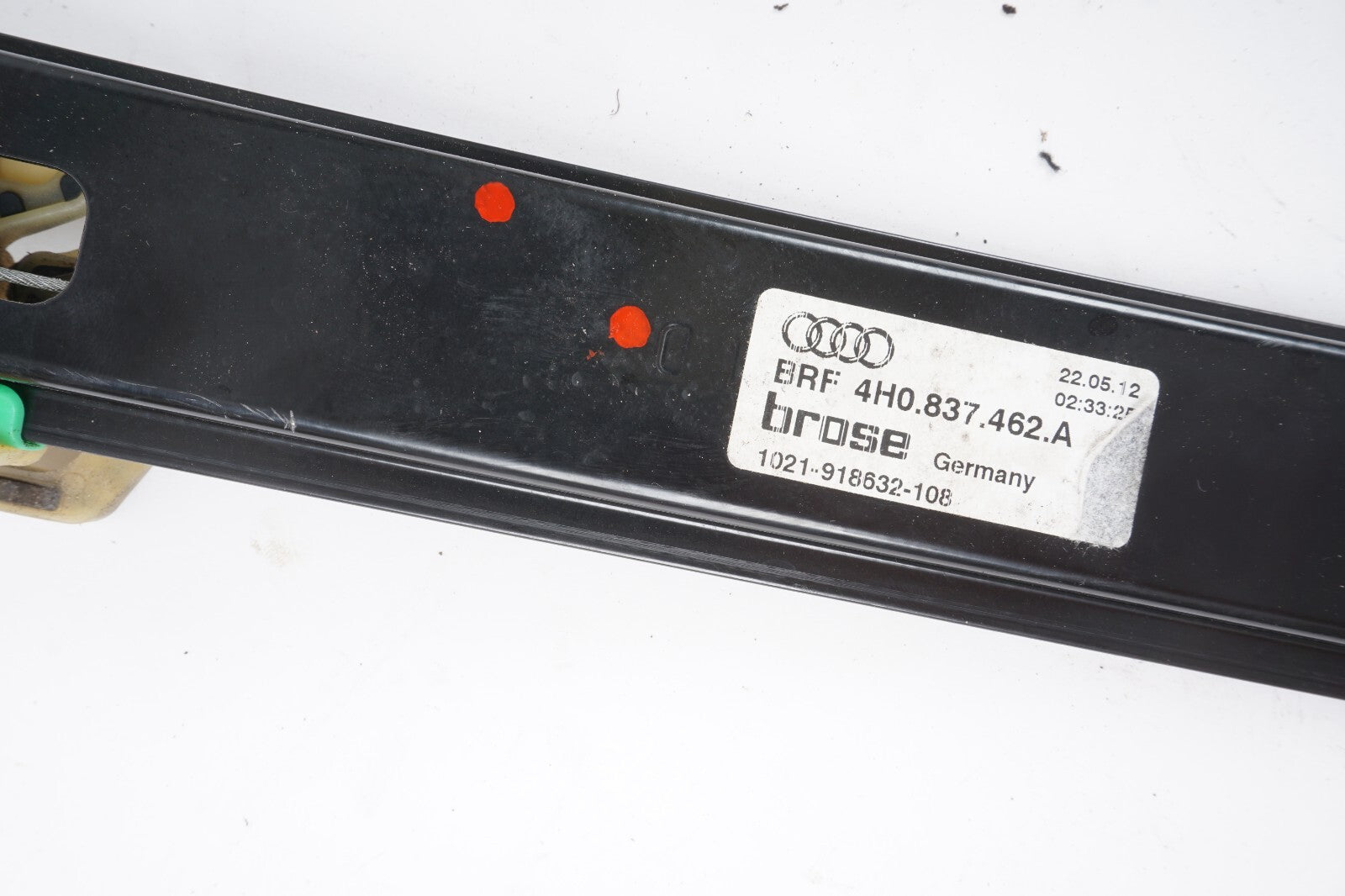 11-17 AUDI A8L FRONT RIGHT PASSENGER SIDE WINDOW REGULATOR & MOTOR OEM