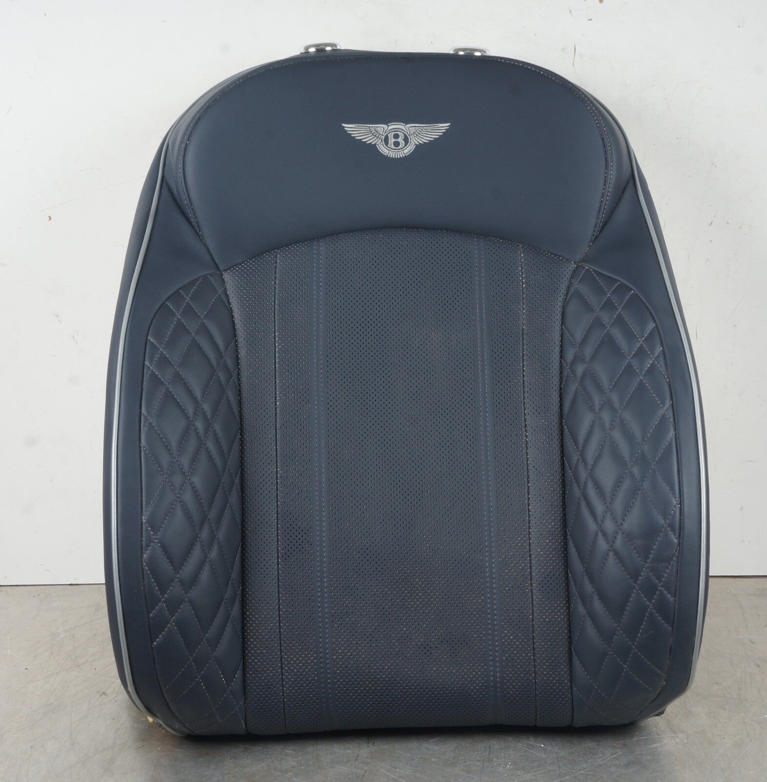 11-20 BENTLEY MULSANNE FRONT DRIVER SIDE SEAT LEATHER UPPER CUSHION BLUE