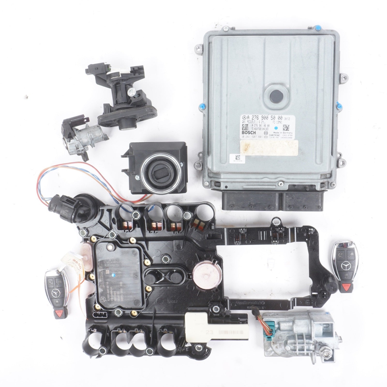2013 Mercedes E350 Engine Computer Ignition Lock Key Set OEM