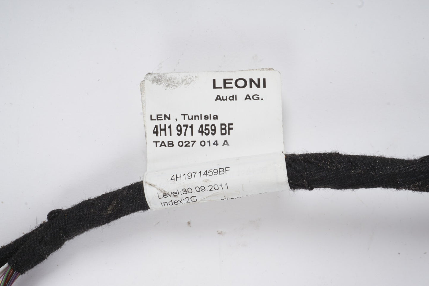 11-17 AUDI A8 A8L DASH DASHBOARD INSTRUMENT PANEL WIRING HARNESS 4H1971459BF OEM