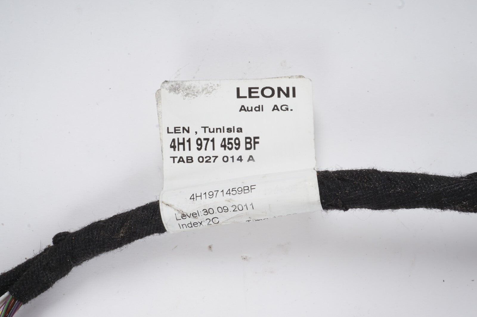 11-17 AUDI A8 A8L DASH DASHBOARD INSTRUMENT PANEL WIRING HARNESS 4H1971459BF OEM