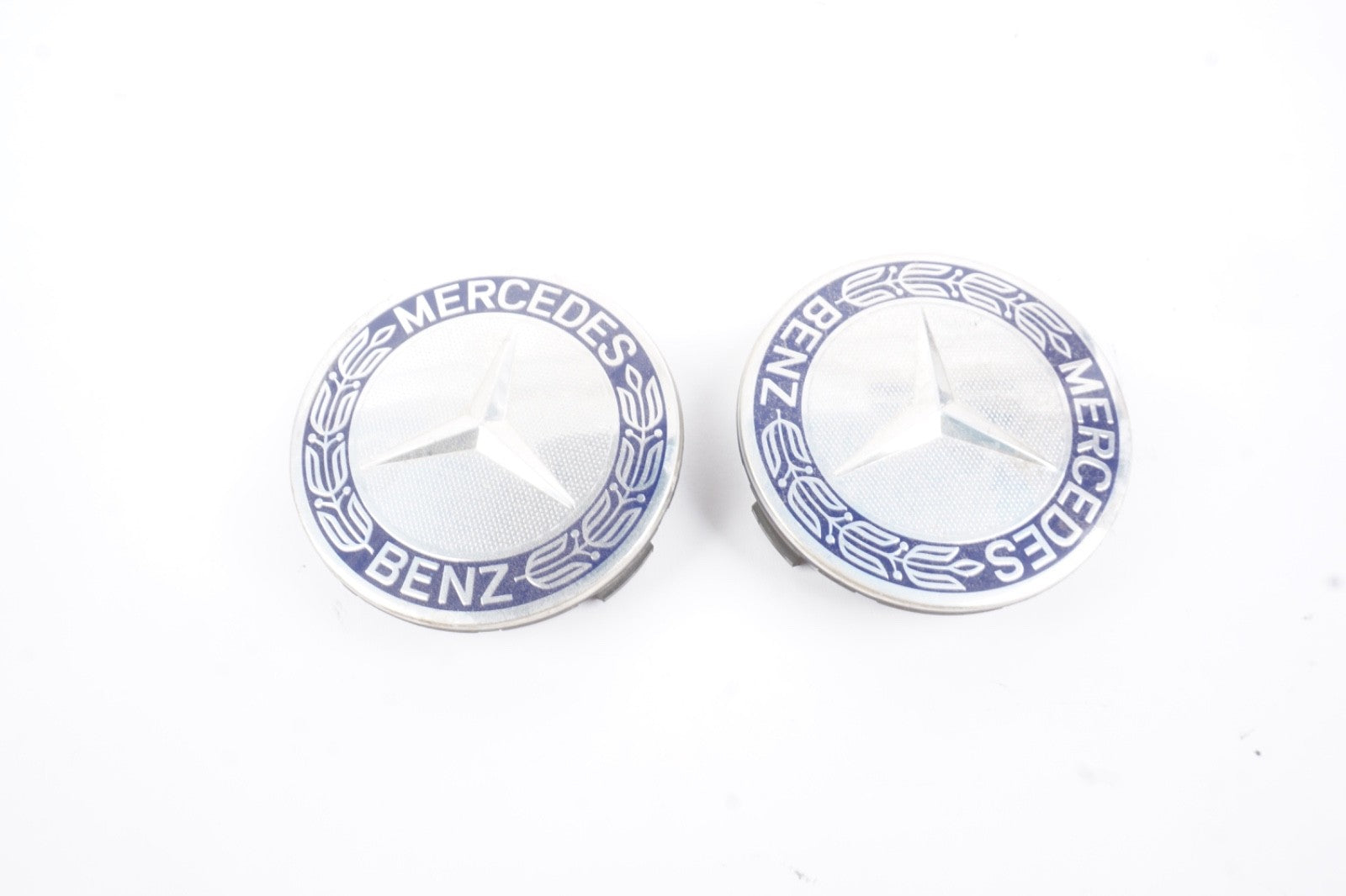 Mercedes-Benz Center Caps Dark Blue Set of 2 75mm OEM