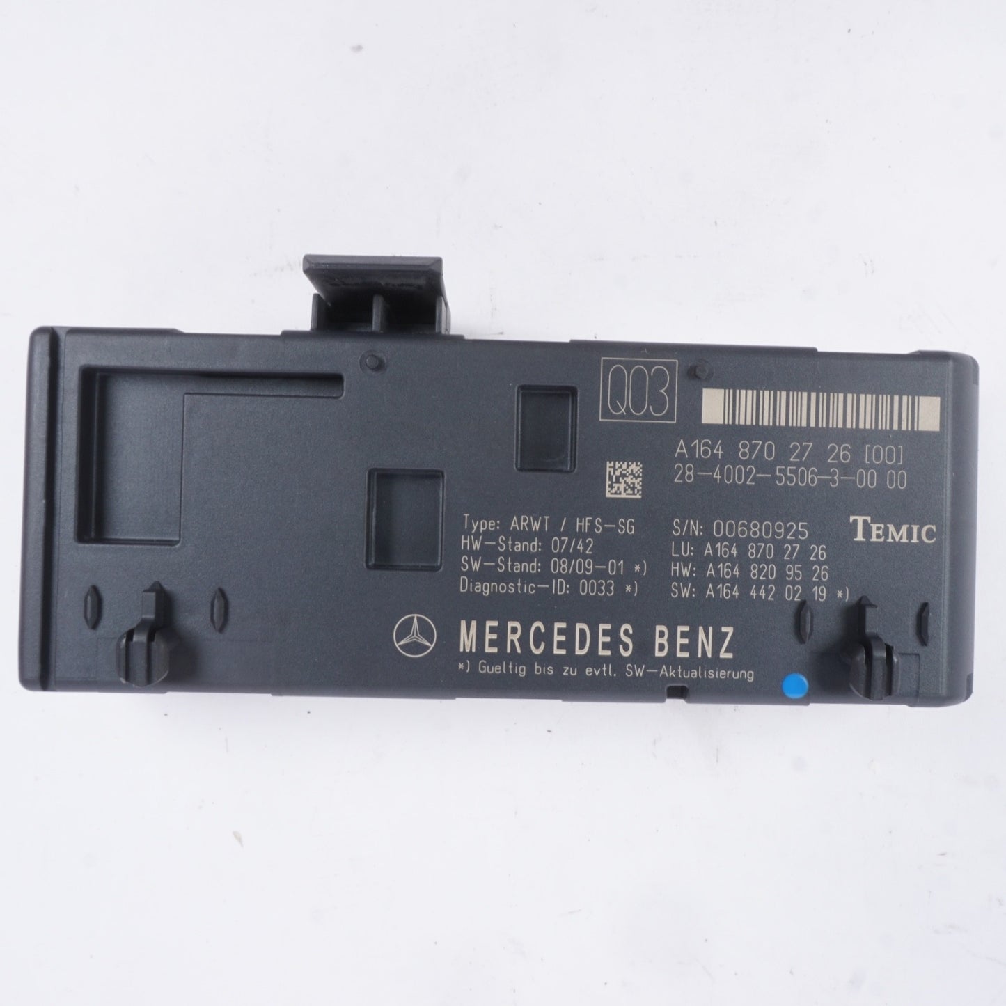 2009 - 2012 Mercedes ML350 GL450 R500 Liftgate Control Module 1648702726