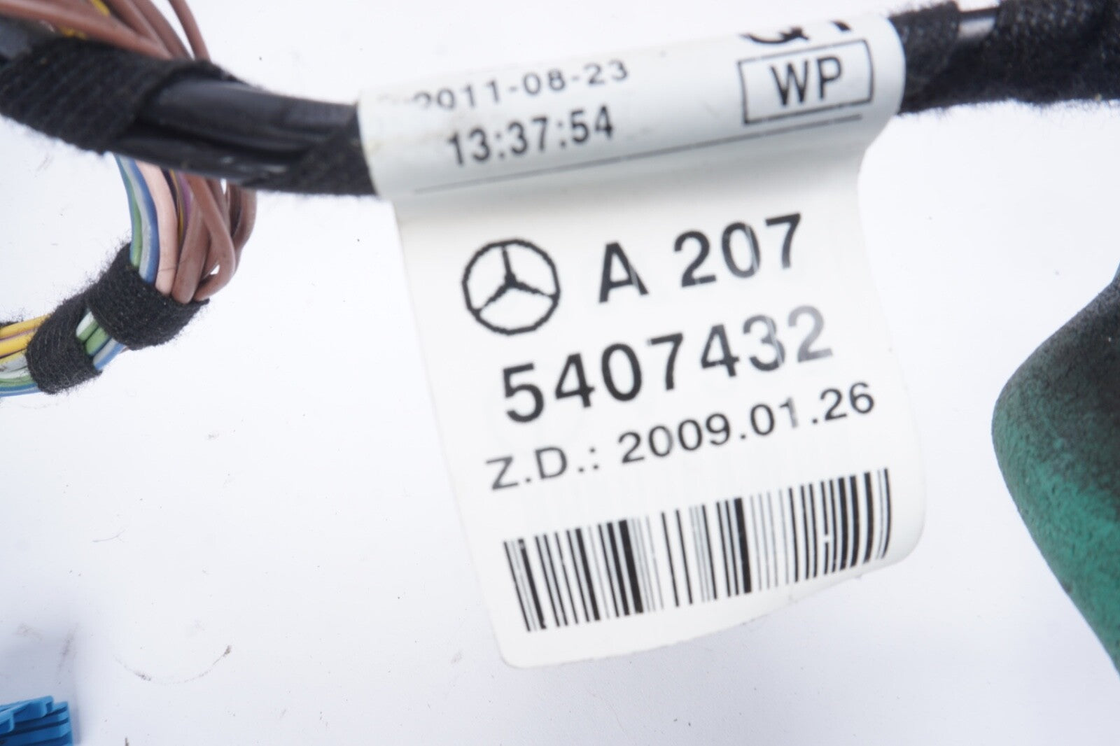2012 2013 Mercedes E350 W207 Convertible trunk wiring harness Cabriolet