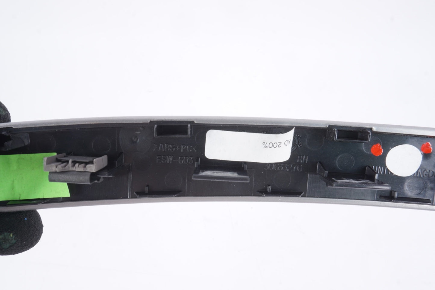 06-13 Volvo C70 Front Door Pull Handle Trim Panel aluminum Right