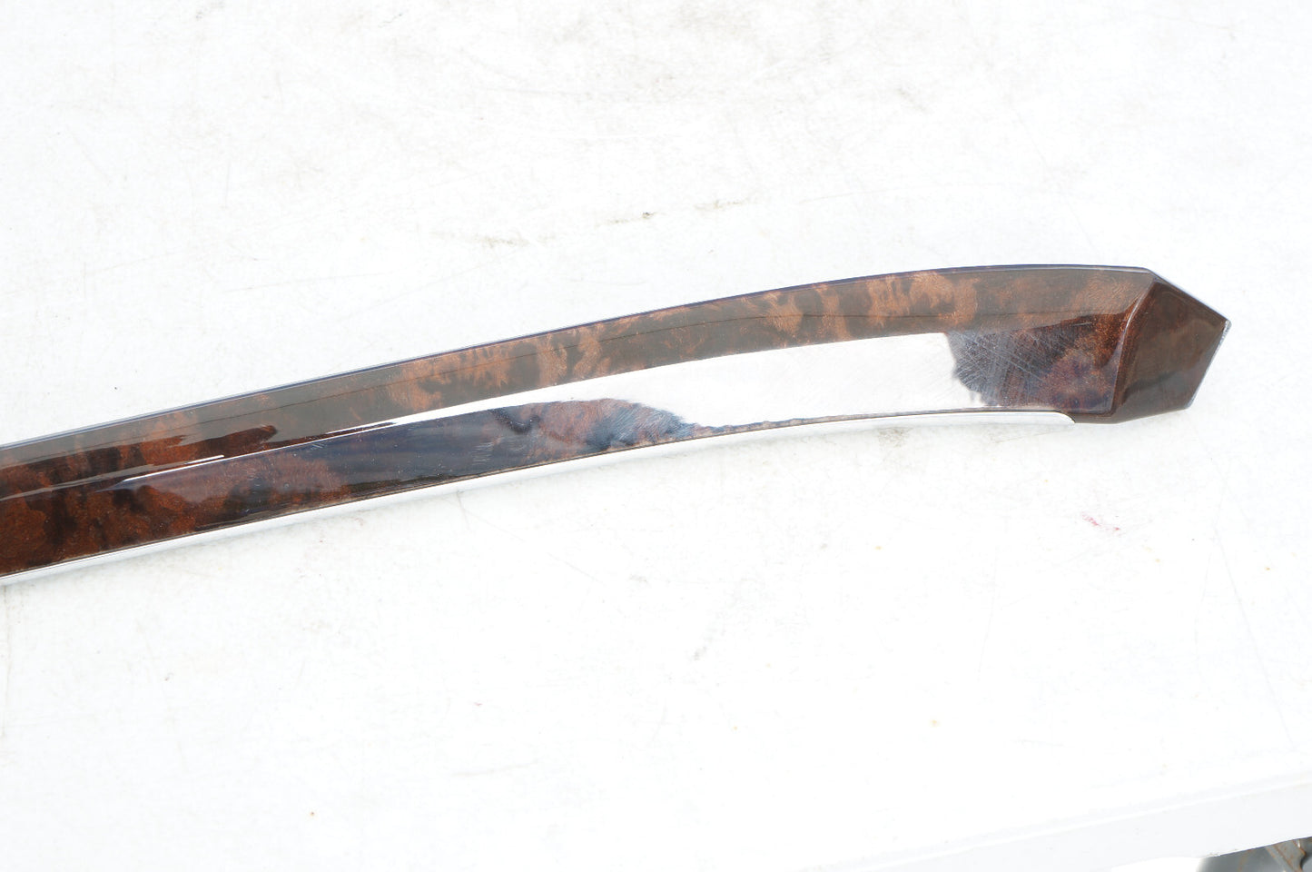 10-13 MERCEDES W221 S550 FRONT LEFT DRIVER DOOR WOOD TRIM OEM