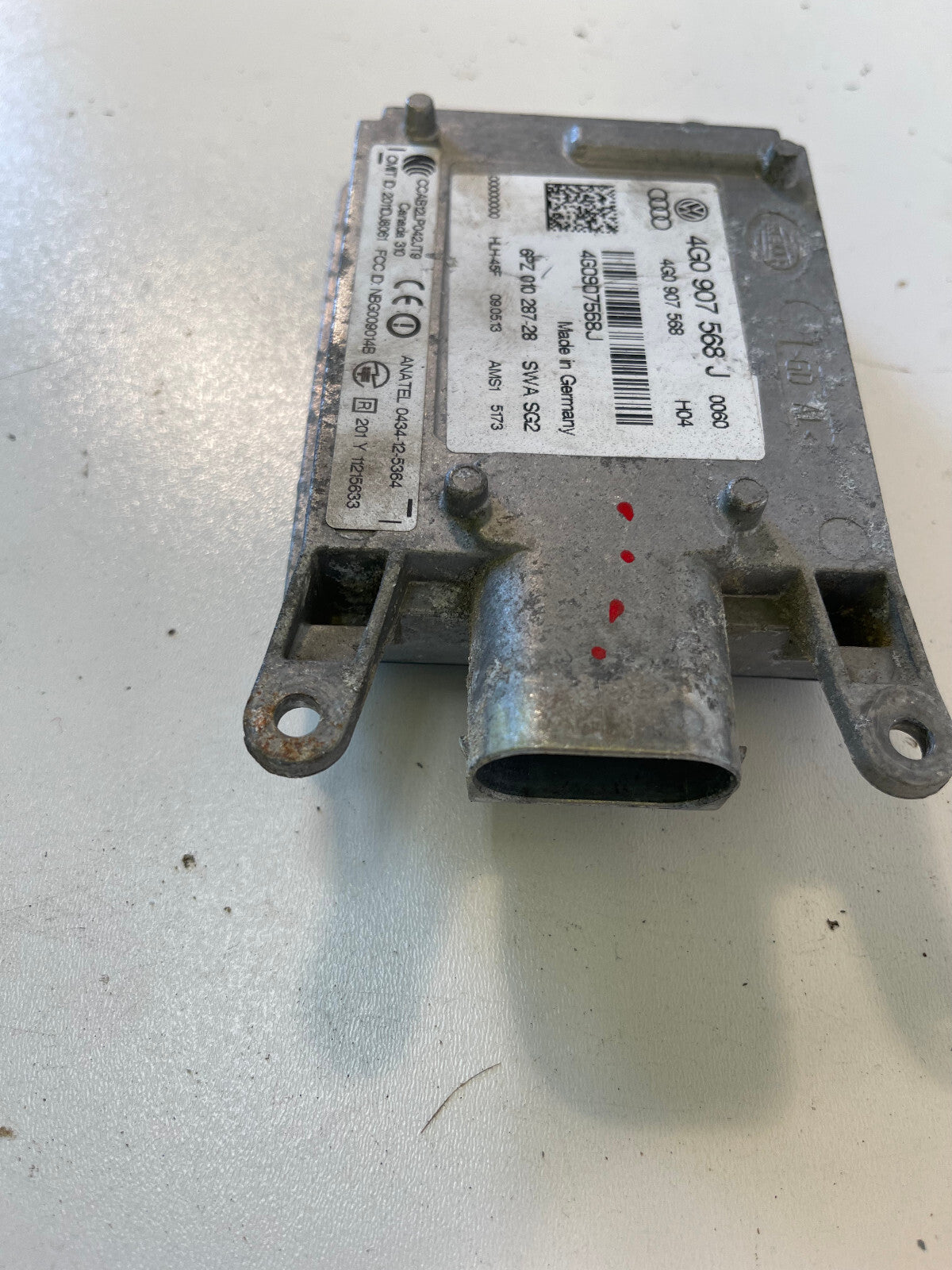 2012-2015 AUDI A7 RIGHT LANE CHANGE ASSIST CONTROL MODULE OEM 4G0907568J  OEM