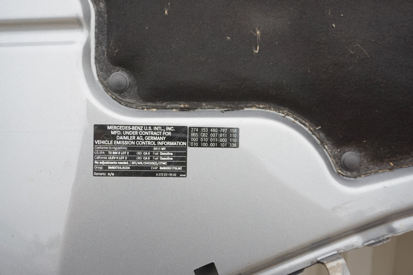 06-11 Mercedes W164 ML63 AMG ML350 ML320 ML500 Hood Panel Assembly Gray OEM