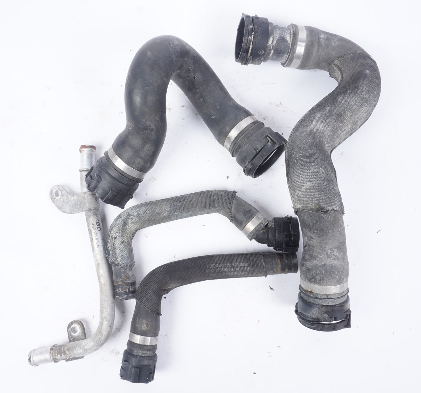 2012-2018 AUDI A7 3.0L ENGINE COOLANT WATER INLET TUBE HOSE LINE 4G0121071N SET