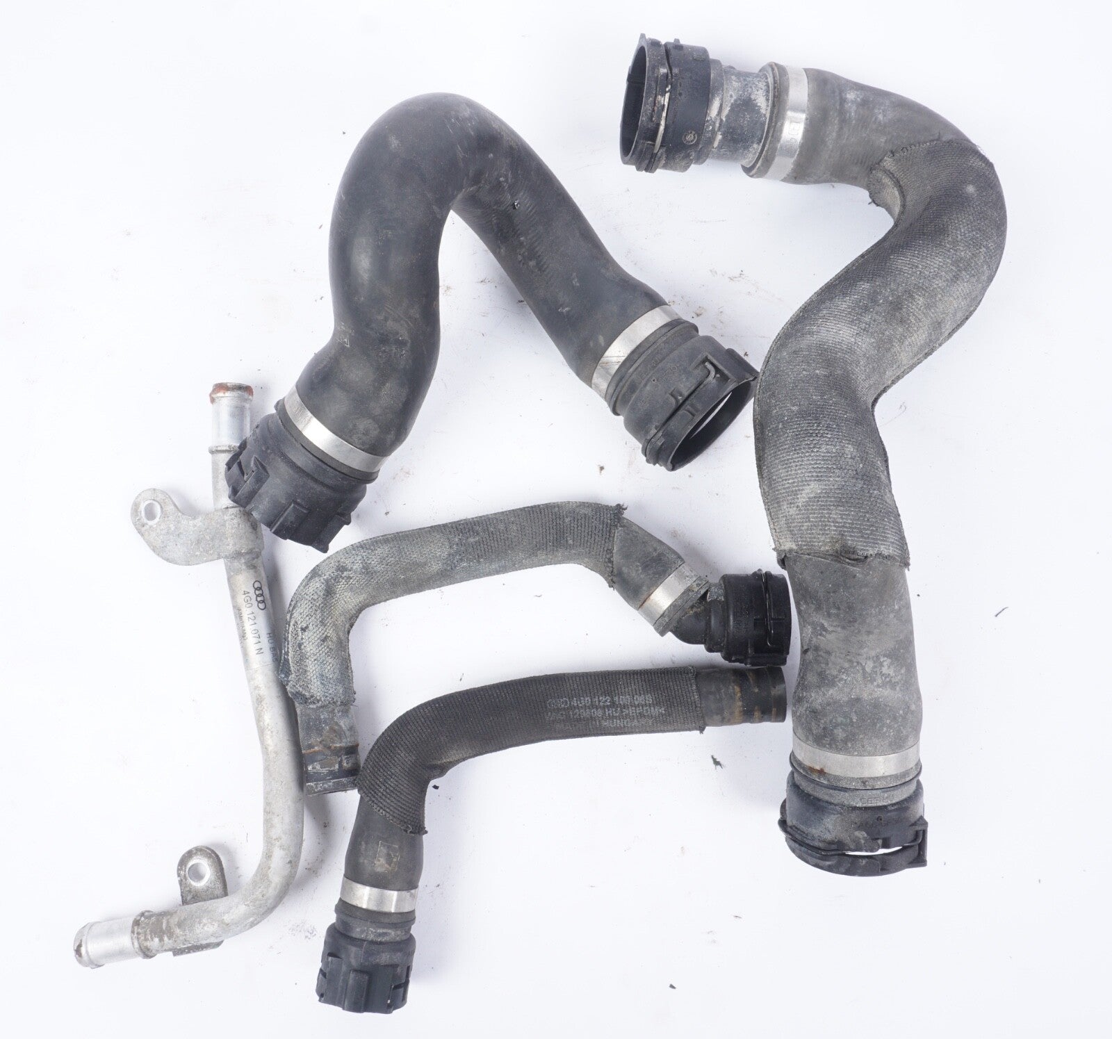 2012-2018 AUDI A7 3.0L ENGINE COOLANT WATER INLET TUBE HOSE LINE 4G0121071N SET