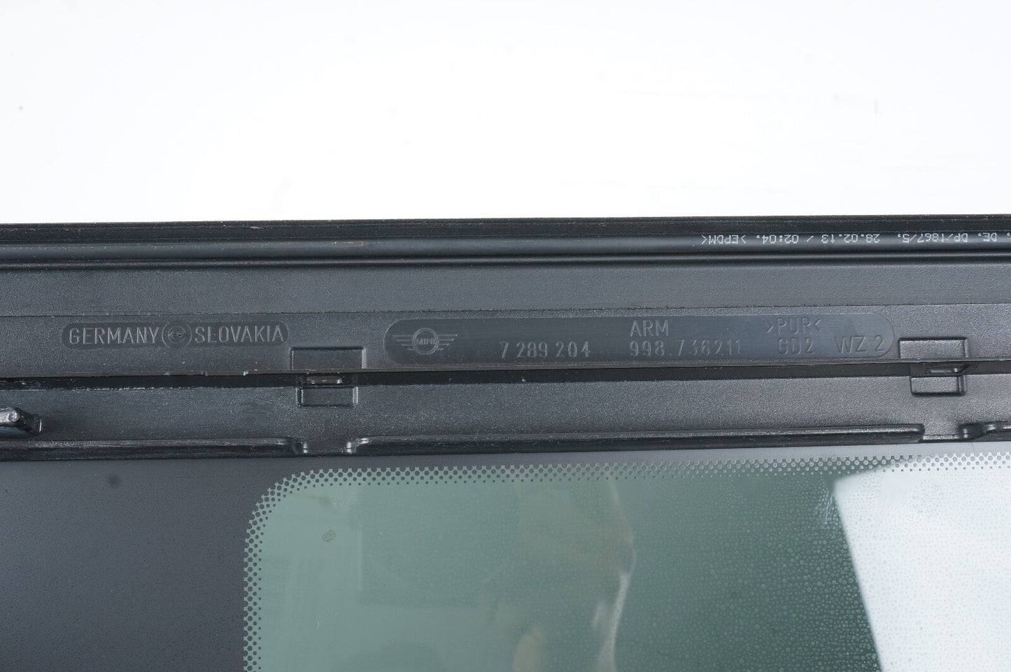 2007 - 2015 MINI COOPER SUNROOF GLASS REAR 7289204 OEM