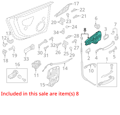 2011 - 2018 AUDI A6 A7 C7 A8 RIGHT SIDE DOOR HANDLE 4H0837886 OEM