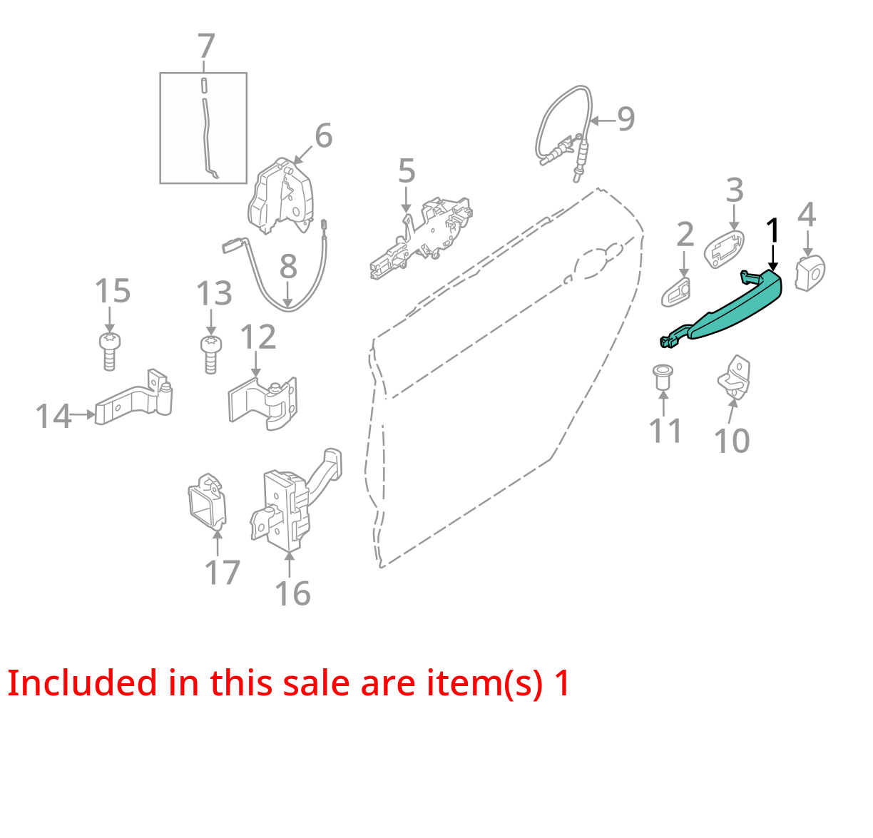 14 - 20 BMW 428i 430i 440i F36 Right Exterior Door Handle Black 0445184 OEM