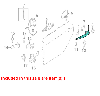 14 - 20 BMW 428i 430i 440i F36 Right Exterior Door Handle Black 0445184 OEM