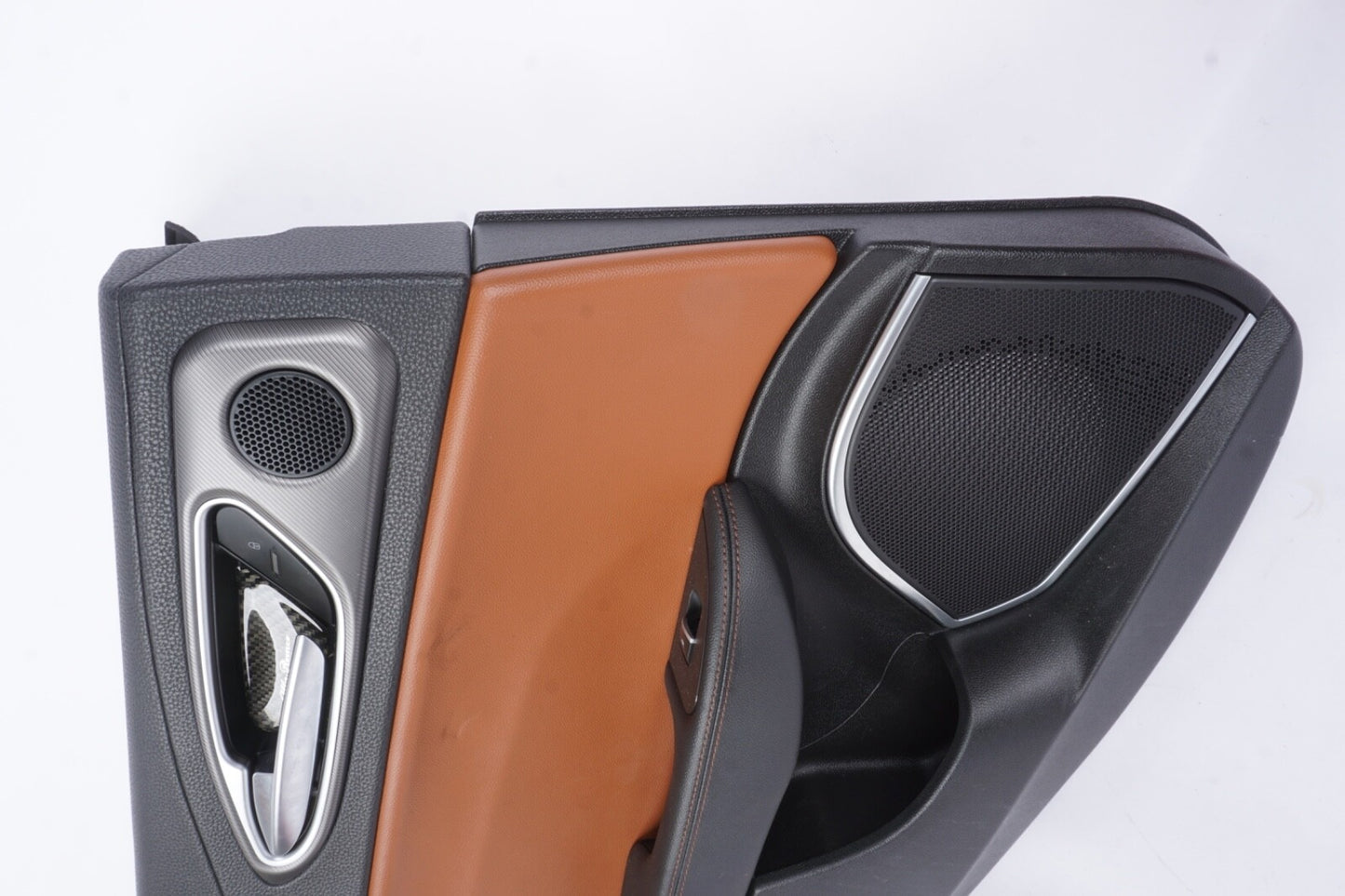 17-22 ALFA ROMEO GIULIA LEFT DRIVER SIDE REAR INTERIOR DOOR PANEL BLACK BROWN