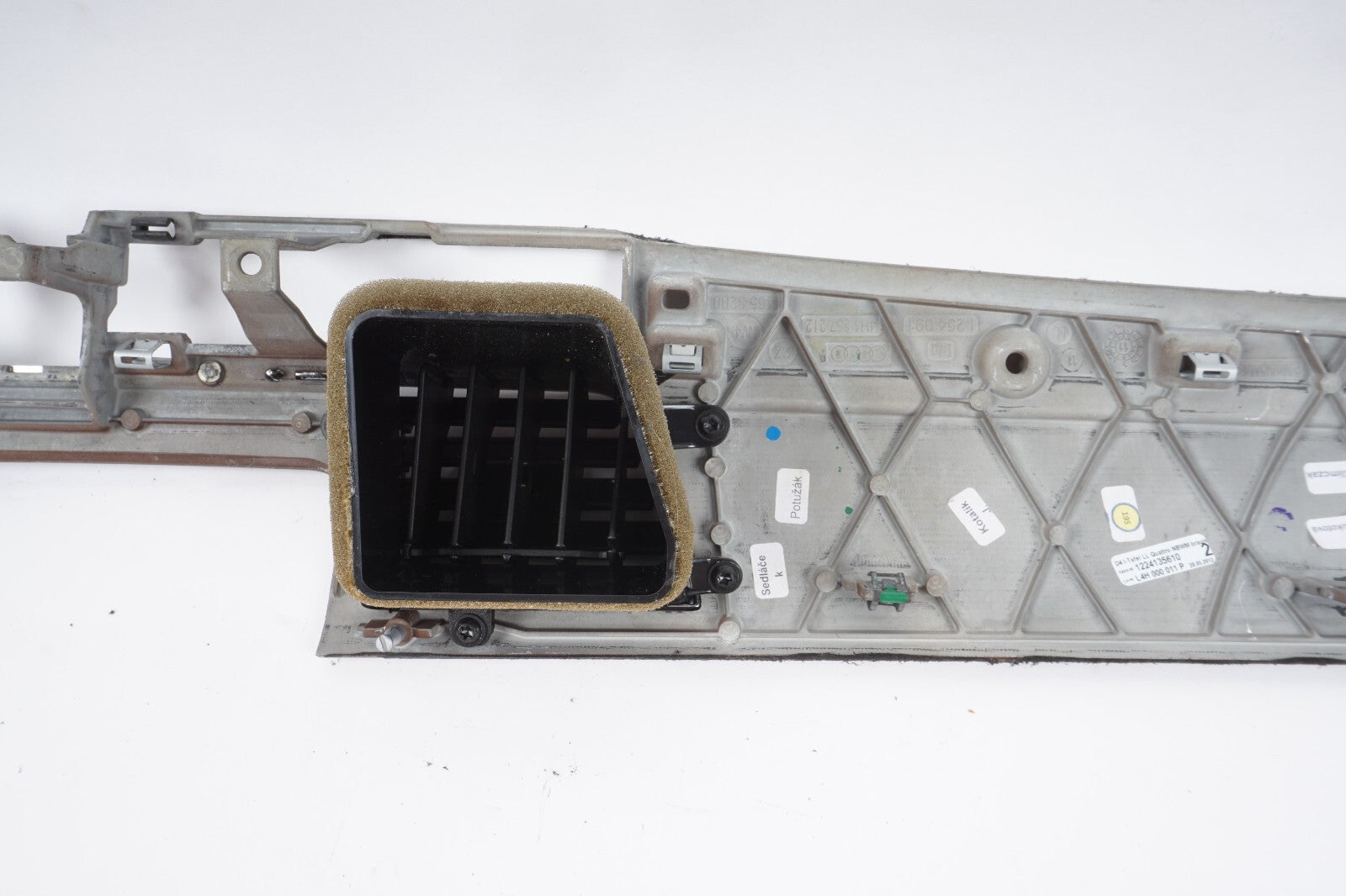 11-17 AUDI A8 A8L DASH RIGHT SIDE WOOD GRAIN BEZEL MOLDING COVER W/ AIR VENT OEM