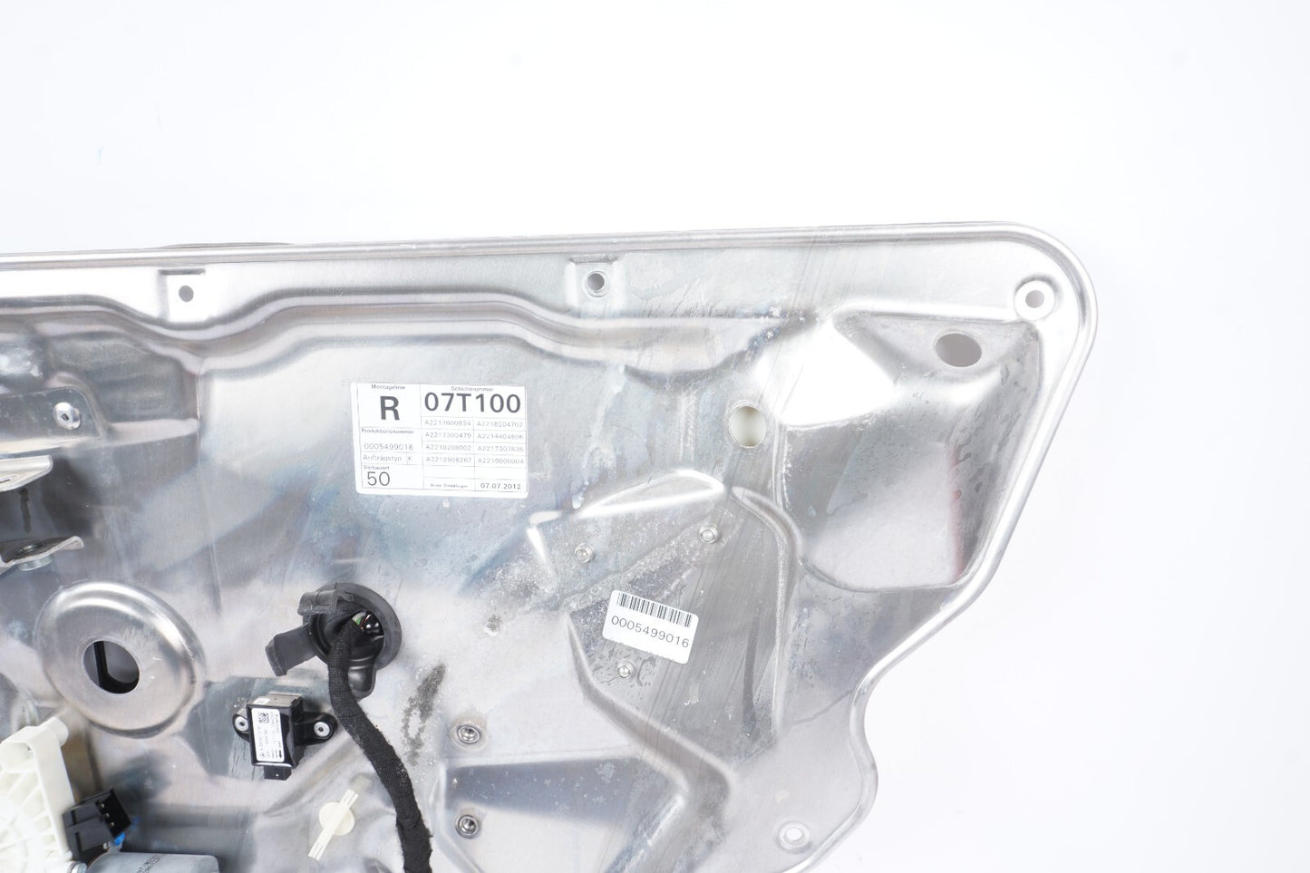 07-13 Mercedes S550 S400 Rear Right Passenger Side Window Regulator & Motor OEM