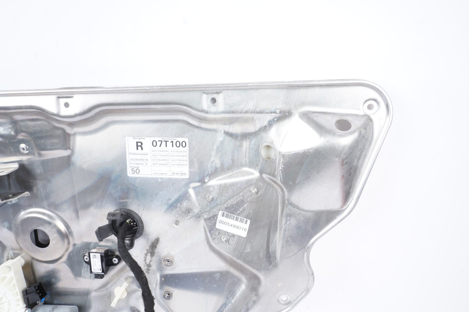 07-13 Mercedes S550 S400 Rear Right Passenger Side Window Regulator & Motor OEM