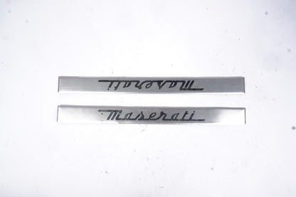 2014-2017 MASERATI GHIBLI LEFT RIGHT FRONT DOOR SILL SCUFF STEP PLATE OEM