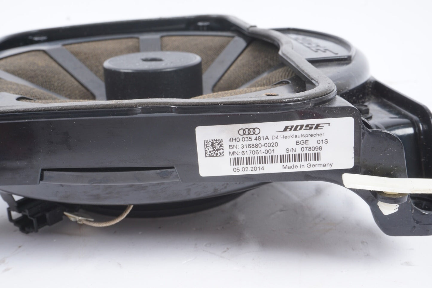 2011-2018 AUDI A8 A8L REAR SUBWOOFER SPEAKER OEM