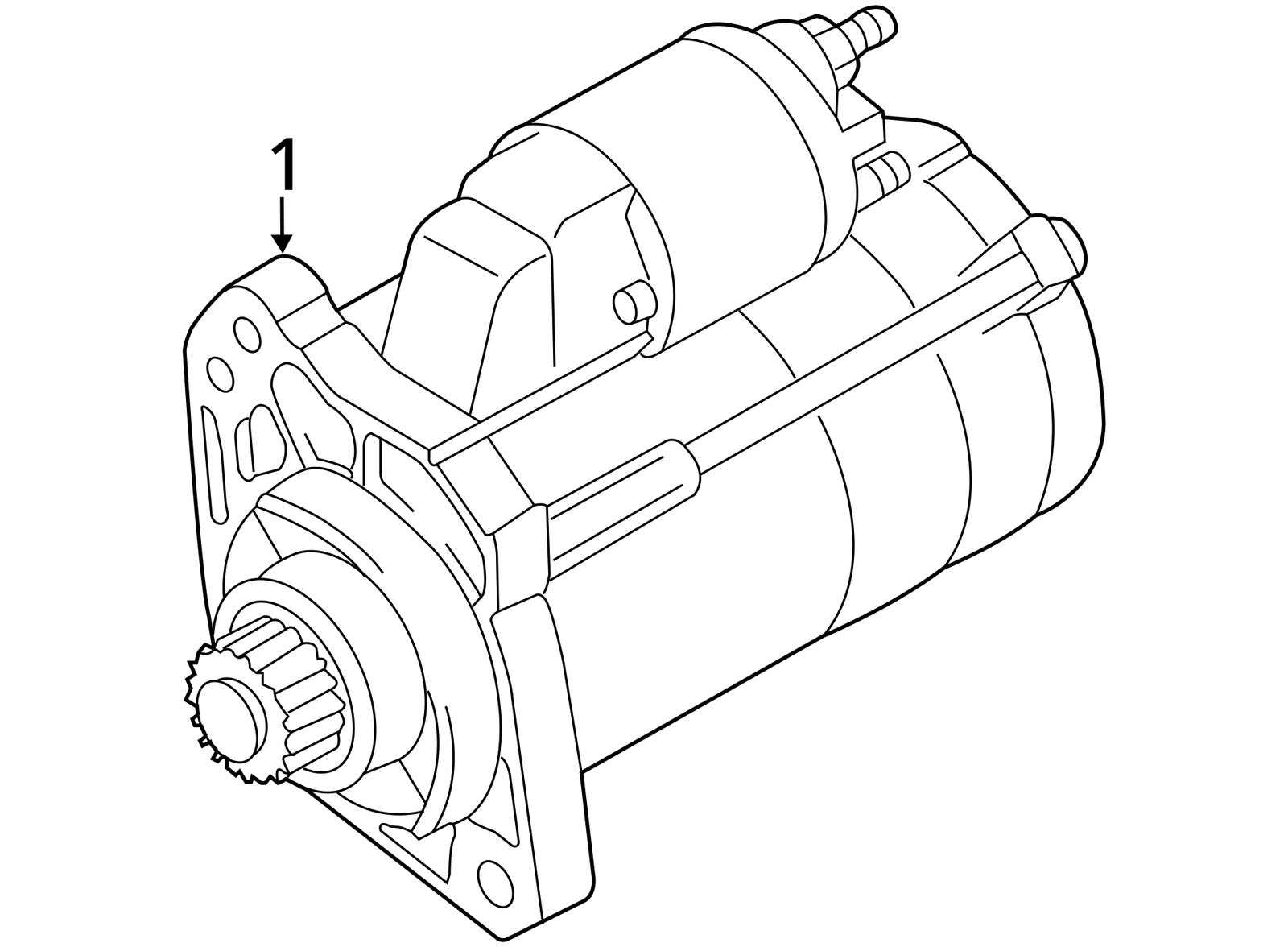 2012 - 2014 AUDI A7 3.0L ENGINE STARTER MOTOR 06E911024A OEM