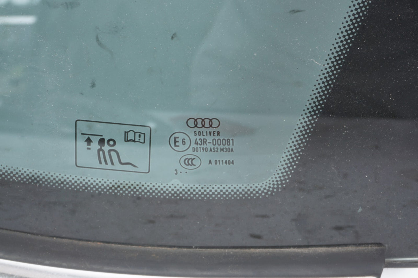 2012 - 2017 Audi A7 Rear Quarter Window Glass Right Passenger Side OEM