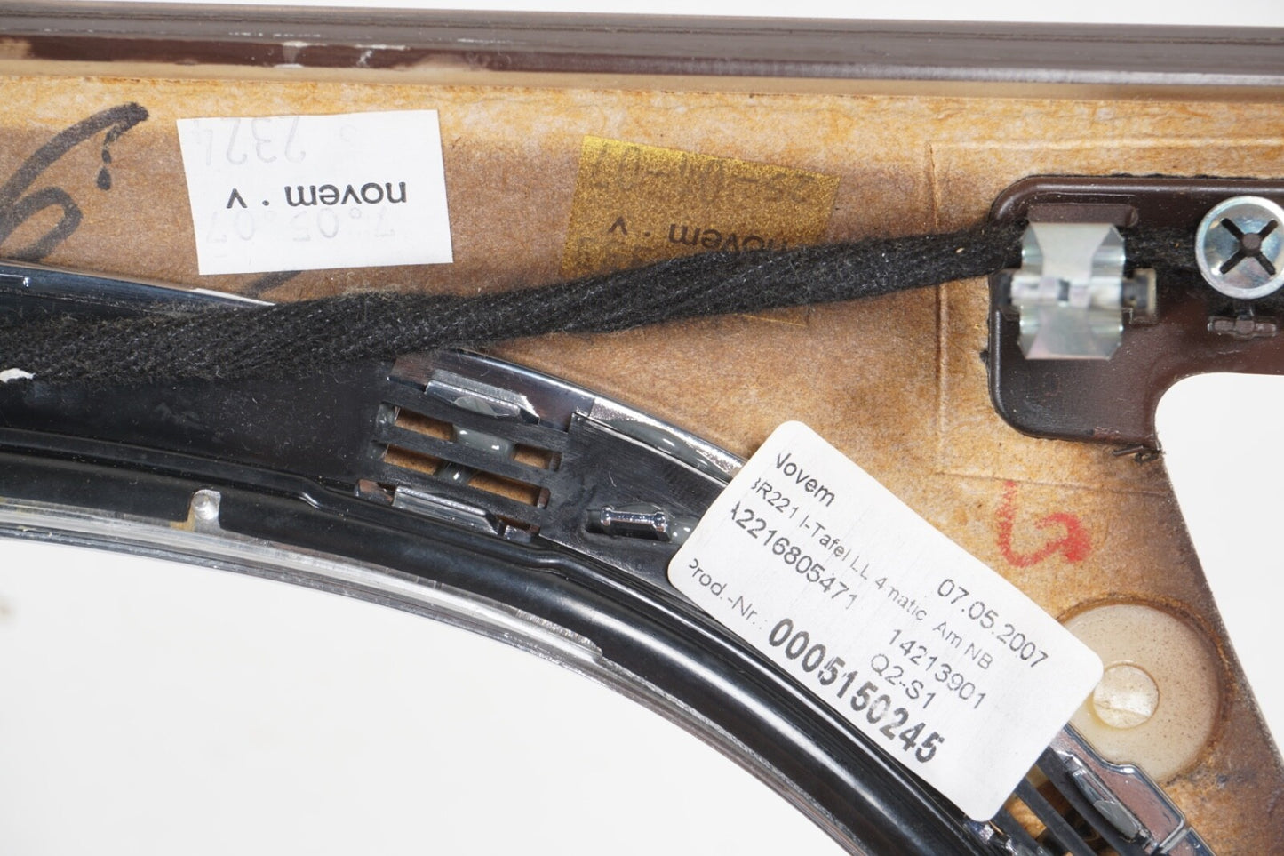07-13 Mercedes W221 S63 S550 Dashboard Center Trim Molding 2216805471 Wood OEM