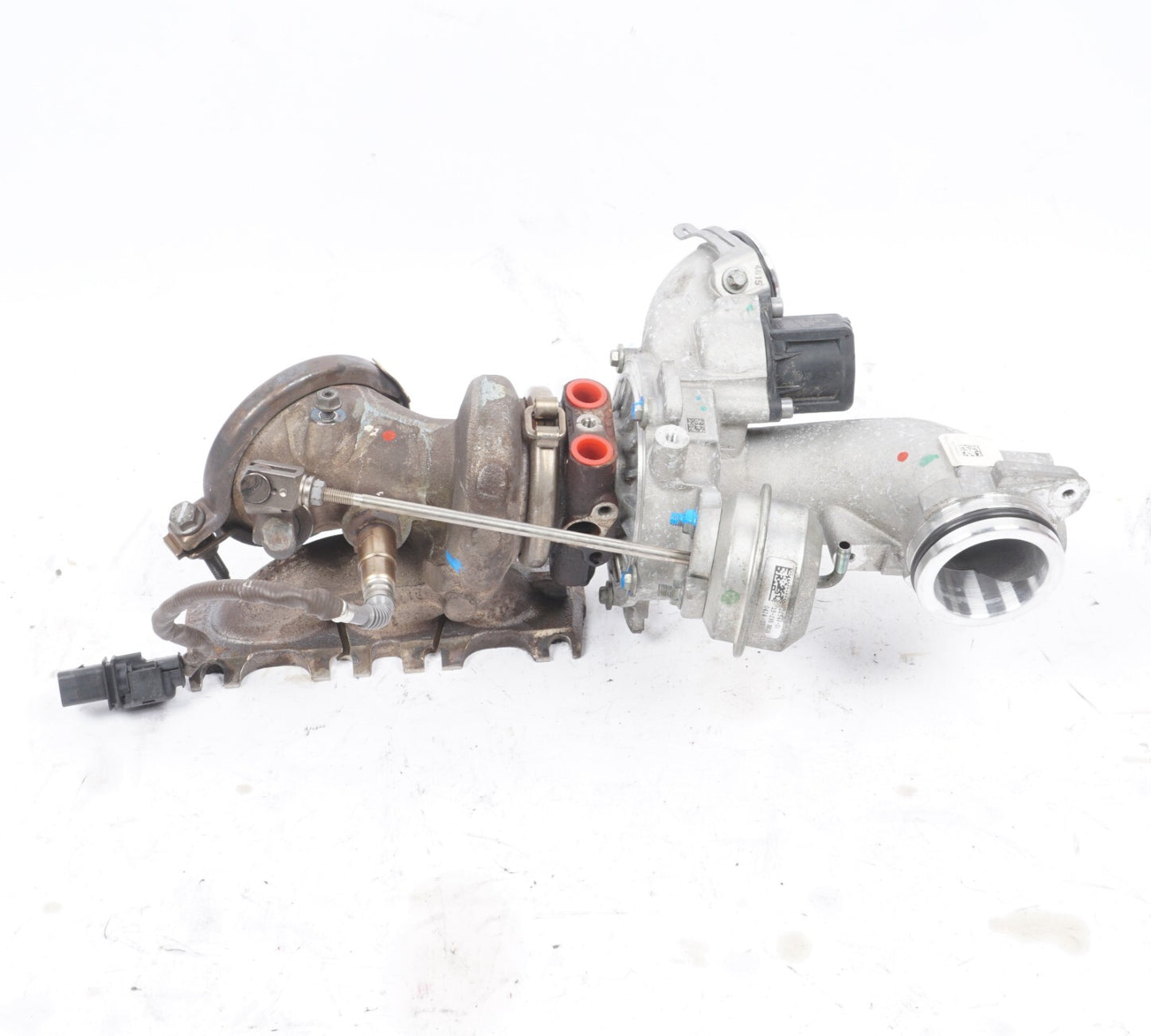 14-17 Mercedes E400 CLS400 S550E Turbocharger Manifold Left Driver Side OEM