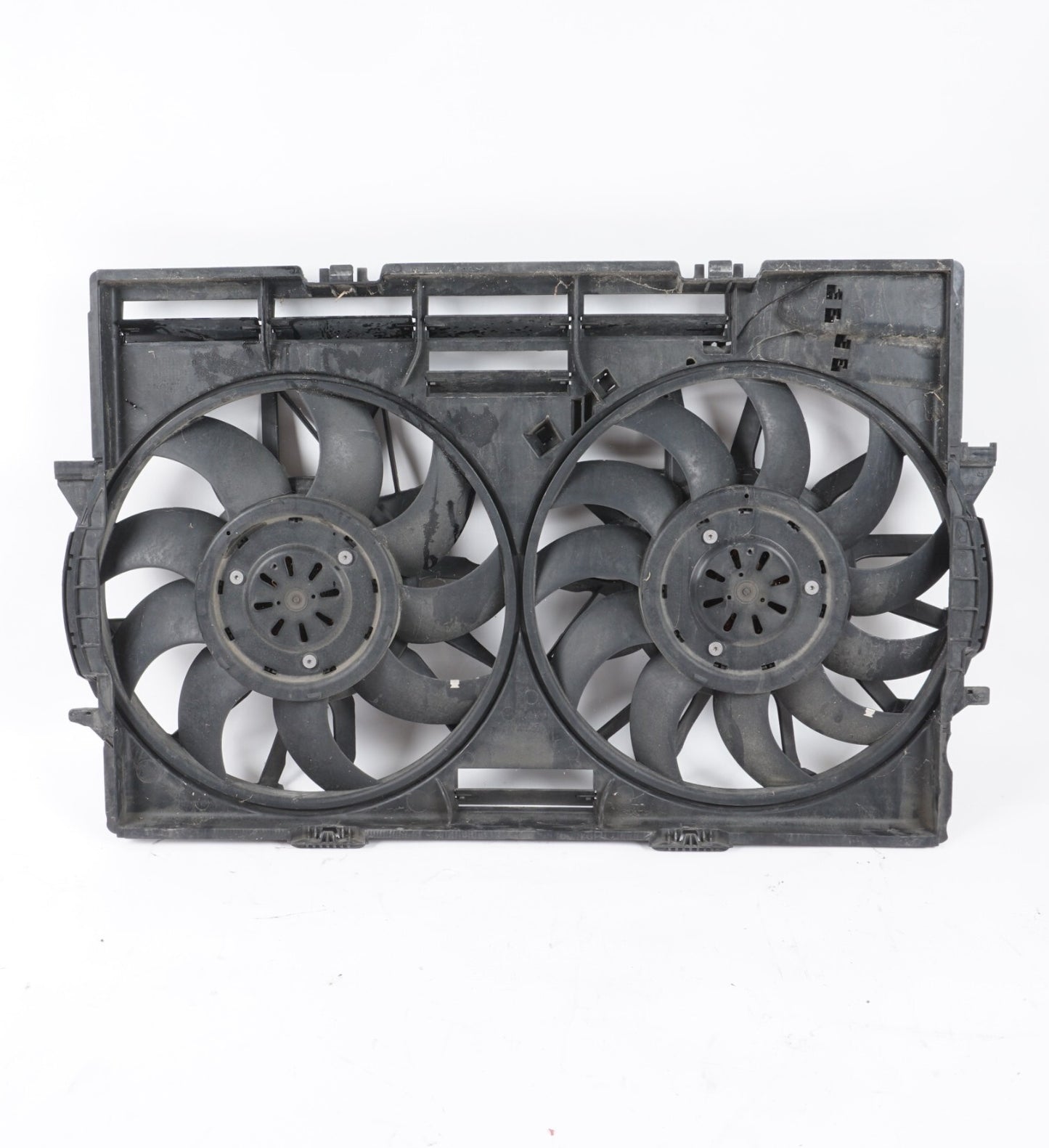 11-17 AUDI A8L A8 3.0L ENGINE COOLING FAN MOTOR W/ SHROUD OEM