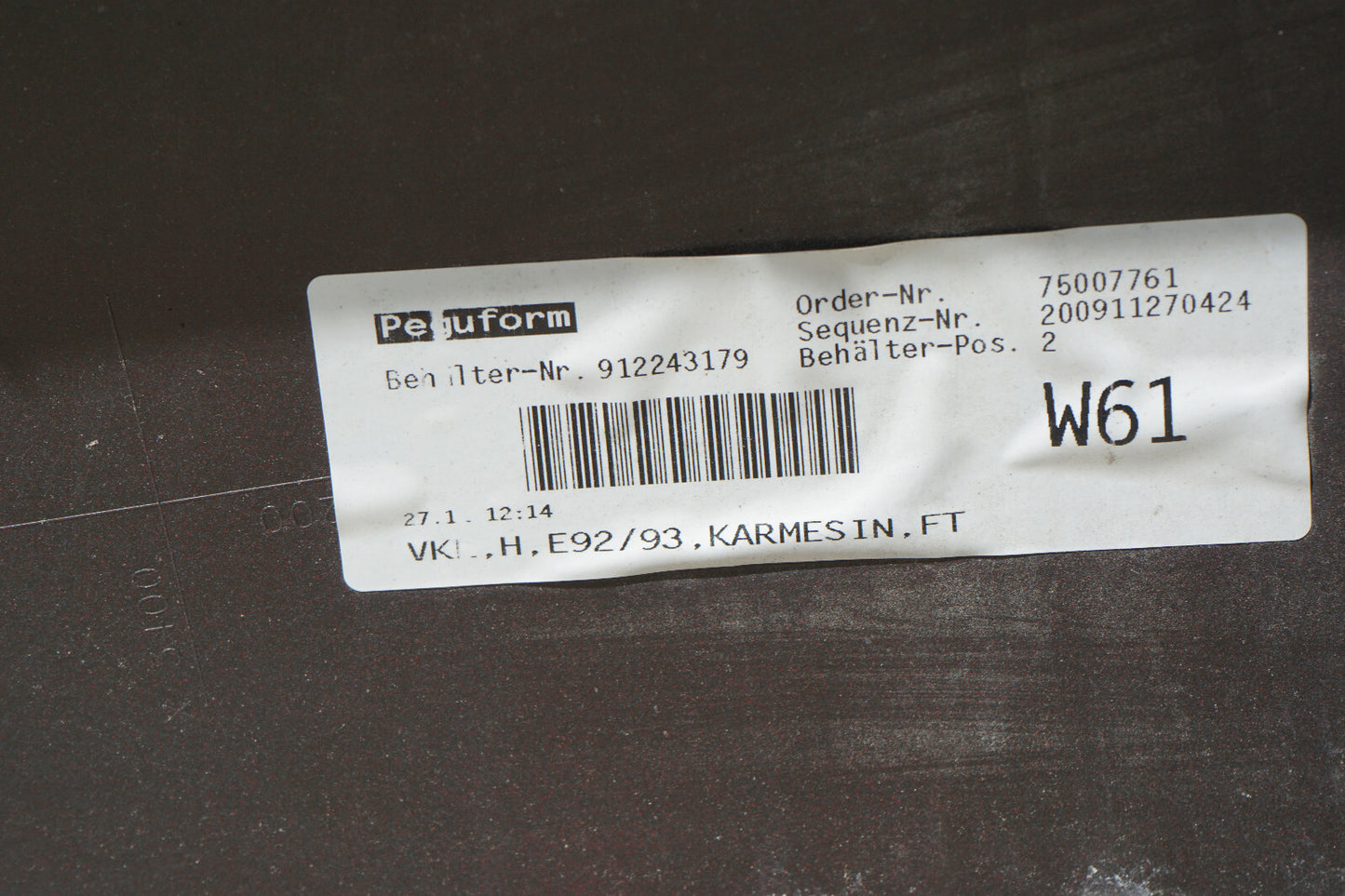 2007 - 2010 BMW 328i E93 CONVERTIBLE REAR BUMPER COVER OEM