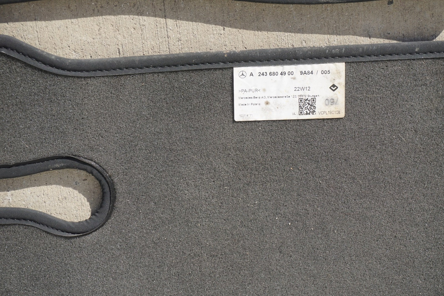 2022 - 2024 MERCEDES EQB350 X243 FLOOR CARPET LINER COVER MAT OEM -SET OF 5-